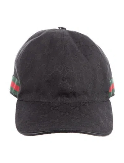 Pre-owned Gucci Gg Canvas Baseball Cap In Black