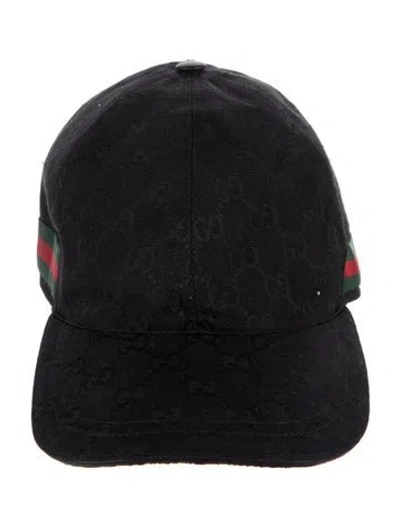 Pre-owned Gucci Gg Canvas Baseball Cap In Black