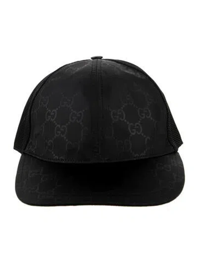 Pre-owned Gucci Gg Canvas Baseball Cap In Black