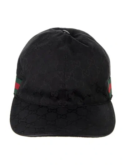 Pre-owned Gucci Gg Canvas Baseball Cap. In Black