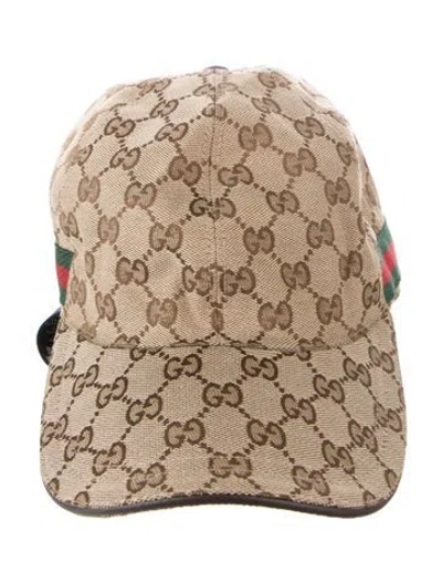 Pre-owned Gucci Gg Canvas Baseball Cap In Brown