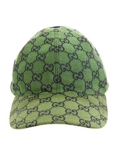 Pre-owned Gucci Gg Canvas Baseball Cap In Green