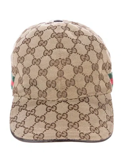 Pre-owned Gucci Gg Canvas Baseball Cap In Neutrals