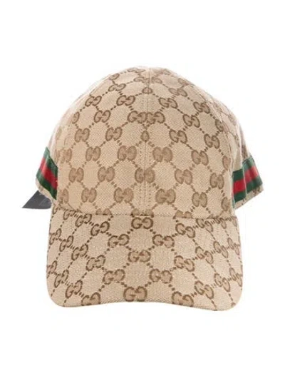 Pre-owned Gucci Gg Canvas Baseball Cap In Neutrals