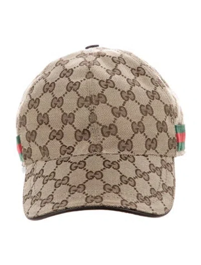 Pre-owned Gucci Gg Canvas Baseball Cap In Neutrals
