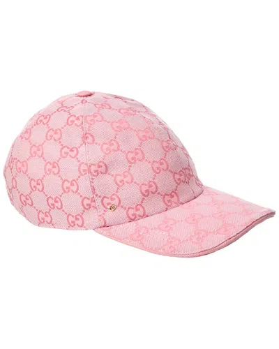 Gucci Gg Canvas Baseball Cap In Pink