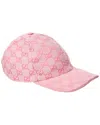 Gucci Gg Supreme Canvas Baseball Cap In Pink