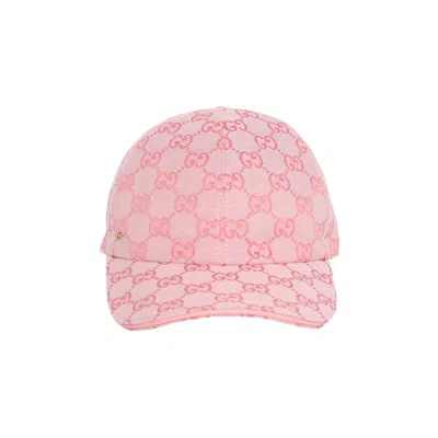 Pre-owned Gucci Gg Canvas Baseball Cap 'pink' | Women's Size Xl
