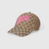 Gucci Gg Canvas Baseball Cap With Print In Beige