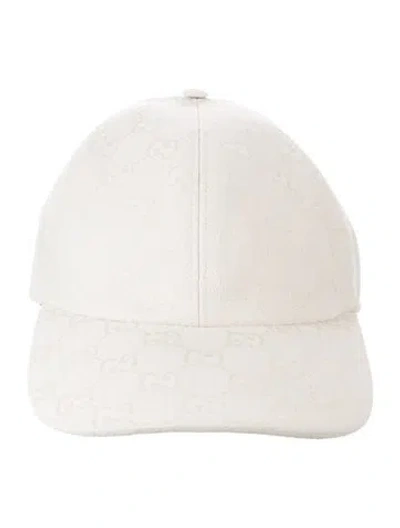 Pre-owned Gucci Gg Canvas Baseball Cap W/tags In White
