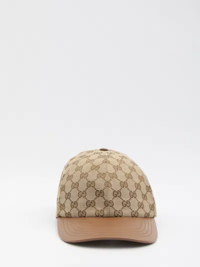Gucci Gg Canvas Baseball Hat In Gray