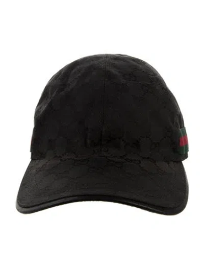 Pre-owned Gucci Gg Canvas Baseball Hat In Black