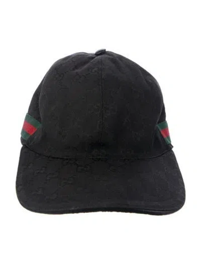 Pre-owned Gucci Gg Canvas Baseball Hat In Black