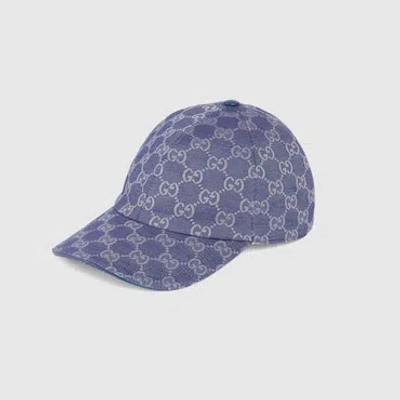 Gucci Gg Canvas Baseball Hat In Purple