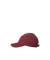 Gucci Gg Canvas Baseball Hat In Burgundy