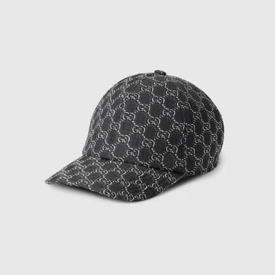 Gucci Gg Canvas Baseball Hat In Grey