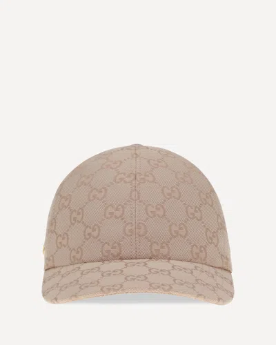 Gucci Gg Canvas Baseball Hat In Brown