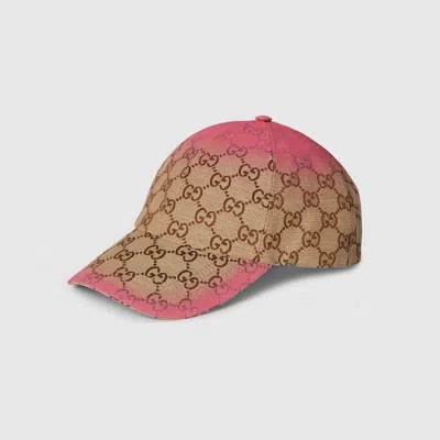 Gucci Gg Canvas Baseball Hat In Brown