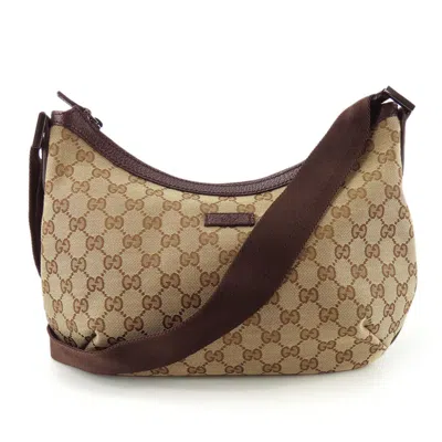 Pre-owned Gucci Gg Canvas Beige Brown Gg Canvas Shoulder Bag ()
