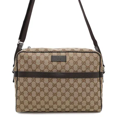 Pre-owned Gucci Gg Canvas Beige Brown Gg Canvas Shoulder Bag ()