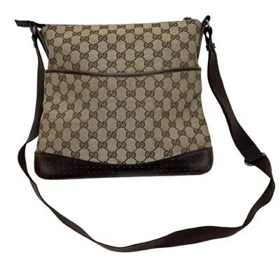 Pre-owned Gucci Gg Canvas Beige Brown Gg Canvas Shoulder Bag ()