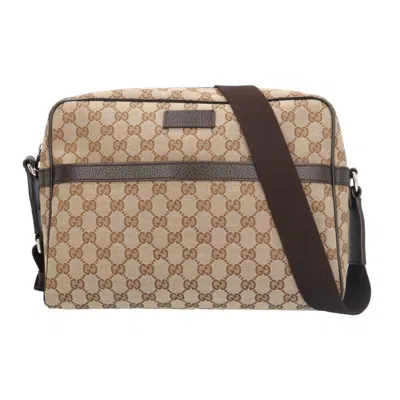 Pre-owned Gucci Gg Canvas Beige Brown Gg Canvas Shoulder Bag () In Multi