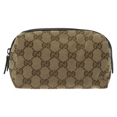 Pre-owned Gucci Gg Canvas Beige Canvas Clutch Bag ()