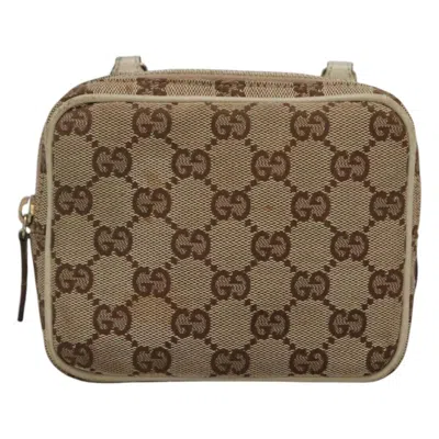 Pre-owned Gucci Gg Canvas Beige Canvas Shoulder Bag ()