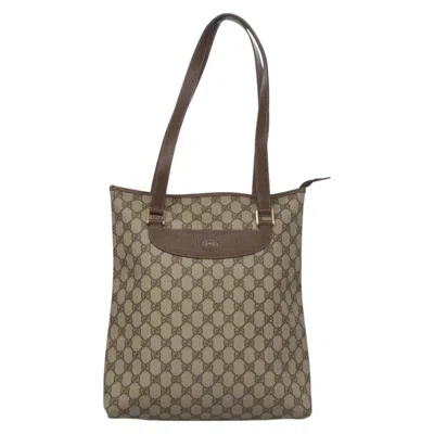 Pre-owned Gucci Gg Canvas Beige Canvas Shoulder Bag ()