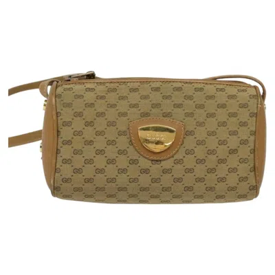 Pre-owned Gucci Gg Canvas Beige Canvas Shoulder Bag ()