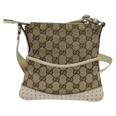 Pre-owned Gucci Gg Canvas Beige Canvas Shoulder Bag ()