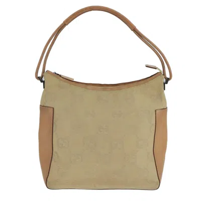 Pre-owned Gucci Gg Canvas Beige Canvas Shoulder Bag () In Sand