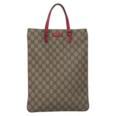 Pre-owned Gucci Gg Canvas Beige Canvas Tote Bag ()