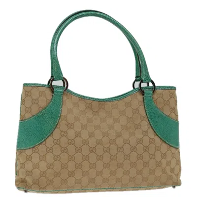 Pre-owned Gucci Gg Canvas Beige Canvas Tote Bag ()