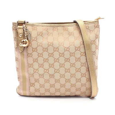 Pre-owned Gucci Gg Canvas Beige Gg Canvas Shoulder Bag () In Sand