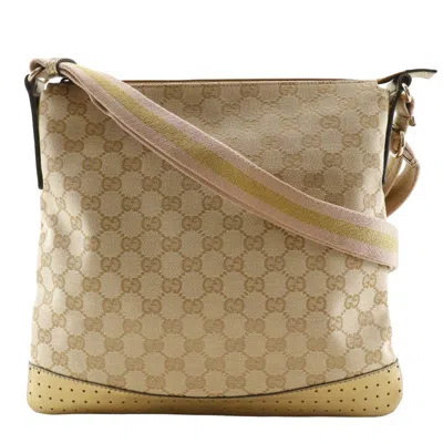 Pre-owned Gucci Gg Canvas Beige Gg Canvas Shoulder Bag () In Sand