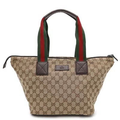 Pre-owned Gucci Gg Canvas Beige Gg Canvas Tote Bag ()