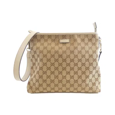 Pre-owned Gucci Gg Canvas Beige Ivory Gg Canvas Shoulder Bag ()