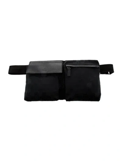 Pre-owned Gucci Gg Canvas Belt Bag In Black
