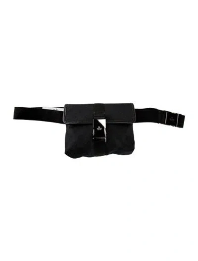 Pre-owned Gucci Gg Canvas Belt Bag In Black
