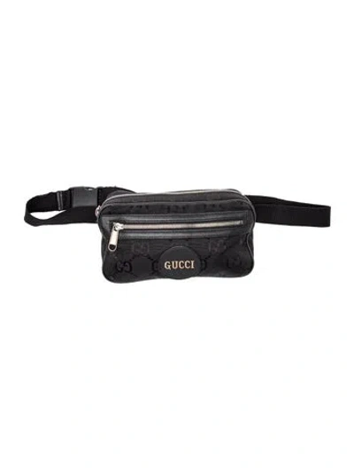 Pre-owned Gucci Gg Canvas Belt Bag In Black