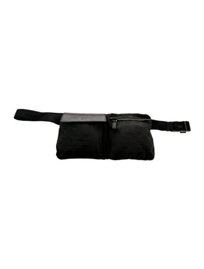 Pre-owned Gucci Gg Canvas Belt Bag In Black