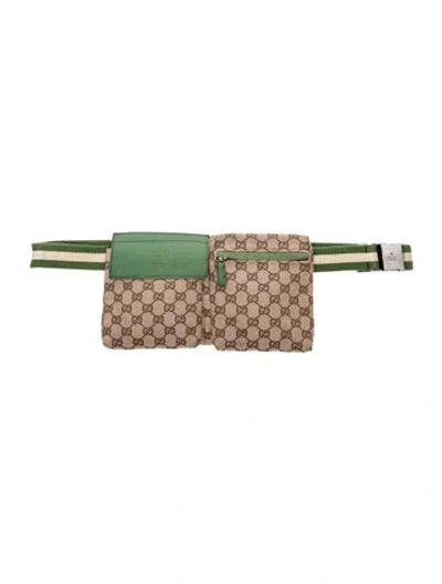 Pre-owned Gucci Gg Canvas Belt Bag In Brown