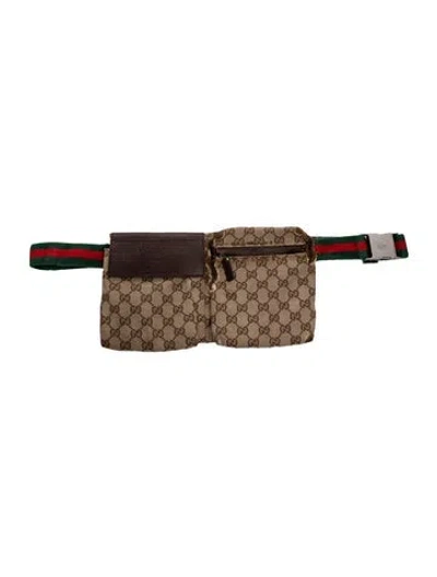 Pre-owned Gucci Gg Canvas Belt Bag In Brown