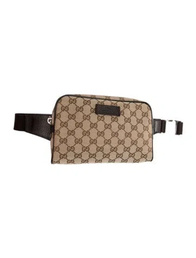 Pre-owned Gucci Gg Canvas Belt Bag In Brown