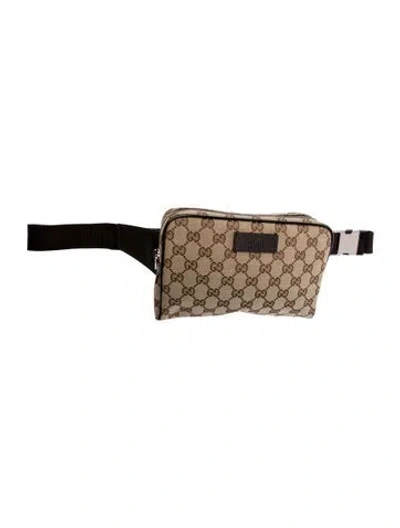 Pre-owned Gucci Gg Canvas Belt Bag In Brown