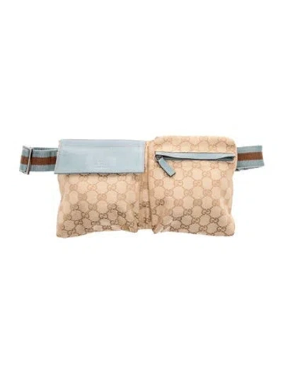Pre-owned Gucci Gg Canvas Belt Bag In Brown