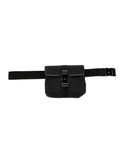 Pre-owned Gucci Gg Canvas Belt Bag Mini In Black