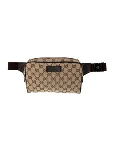 Pre-owned Gucci Gg Canvas Belt Bag In Neutral