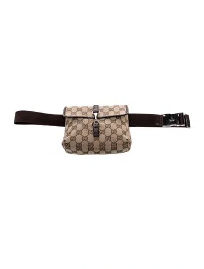 Pre-owned Gucci Gg Canvas Belt Bag In Neutral